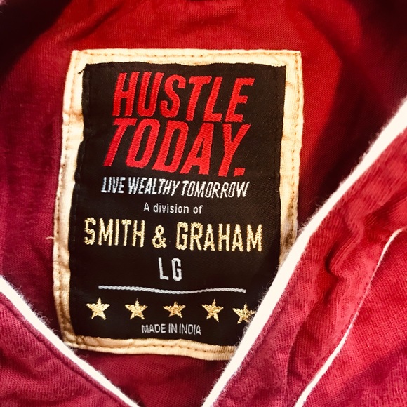 Smith & Graham Hustle Hard Boys Large Cotton Button Jersey - Picture 2 of 5